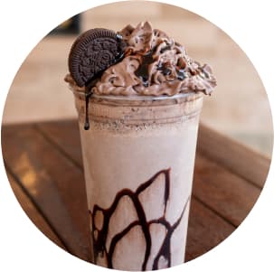milkshake with ice-cream