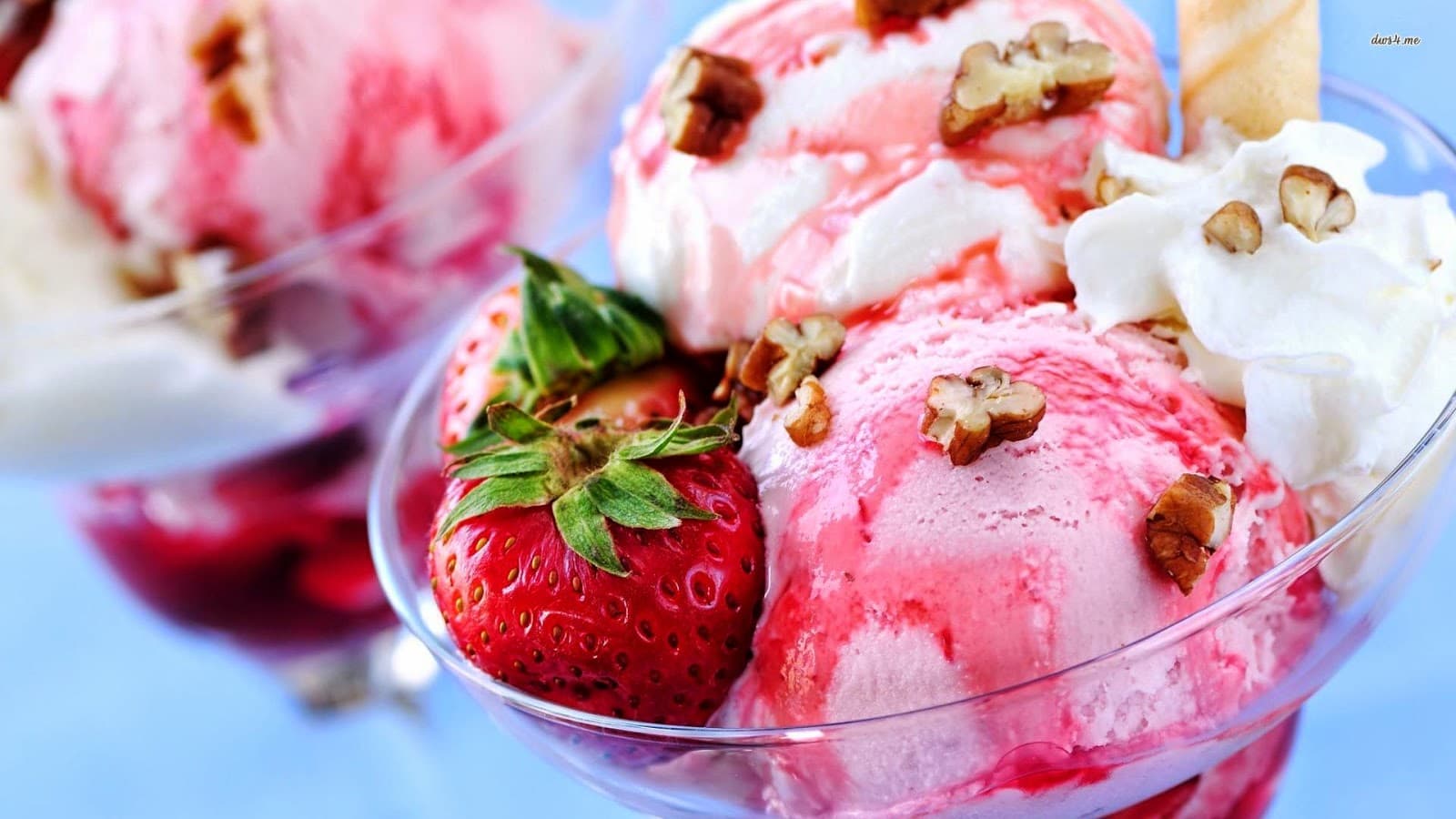 ice-cream and berries